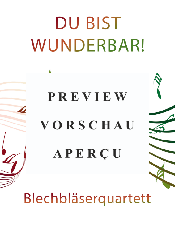 Produktgalerie: Seite 2 von 11 Du bist wunderbar! - Der herzlichste Knef-Song, , Blechbläser Quartett