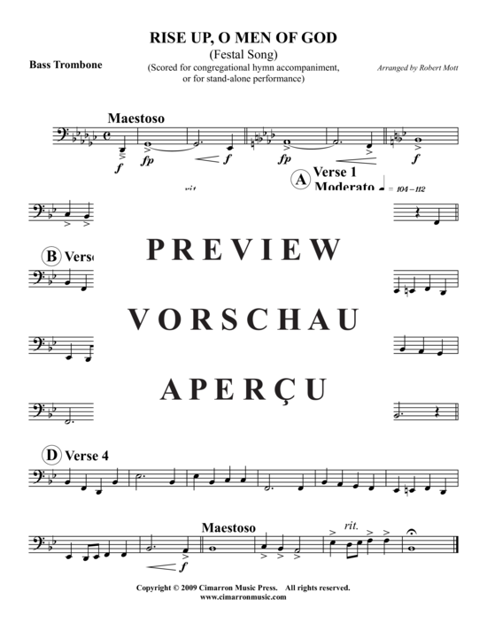 Product gallery: Page 4 of 7 Rise Up, O Men of God , , (Trombone Quartet)