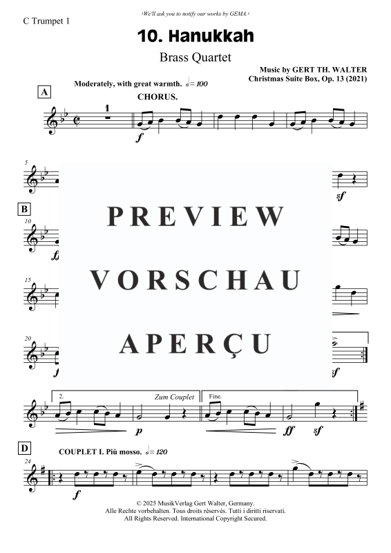 gallery: Hanukkah, , Posaunenchor - Flexible Besetzung