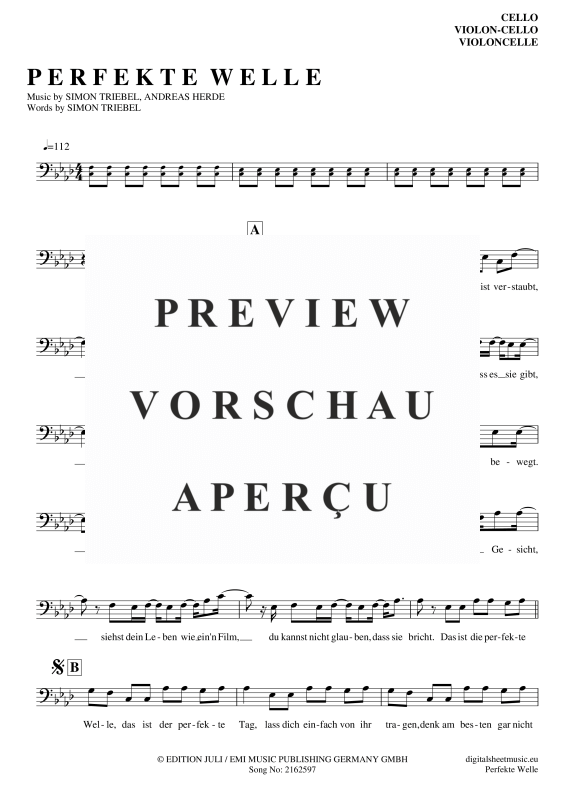 gallery: Perfekte Welle , Juli, (Violoncello)