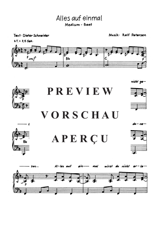 Product gallery: Page 4 of 4 Alles auf einmal , , Piano and Voice
