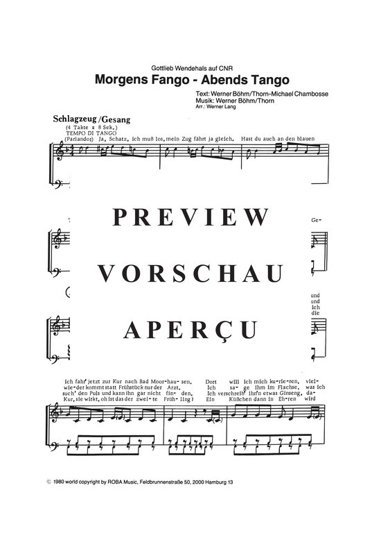 Produktgalerie: Seite 4 von 16 Morgens Fango - abends Tango , Wendehals, Gottlieb, (Combo-Band)