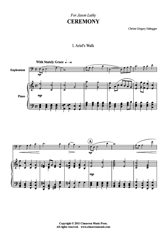 Product picture to: Ceremony – 4 Sätze Christa Habegger