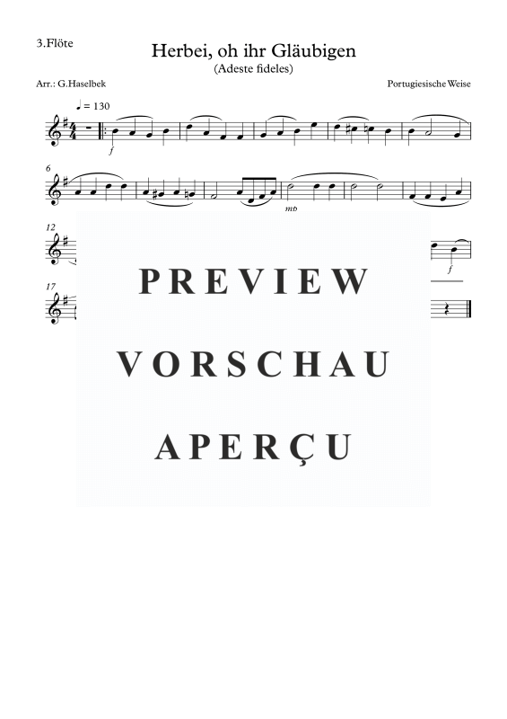 Produktgalerie: Seite 6 von 7 Herbei oh ihr Gläubigen, , Flötenquartett