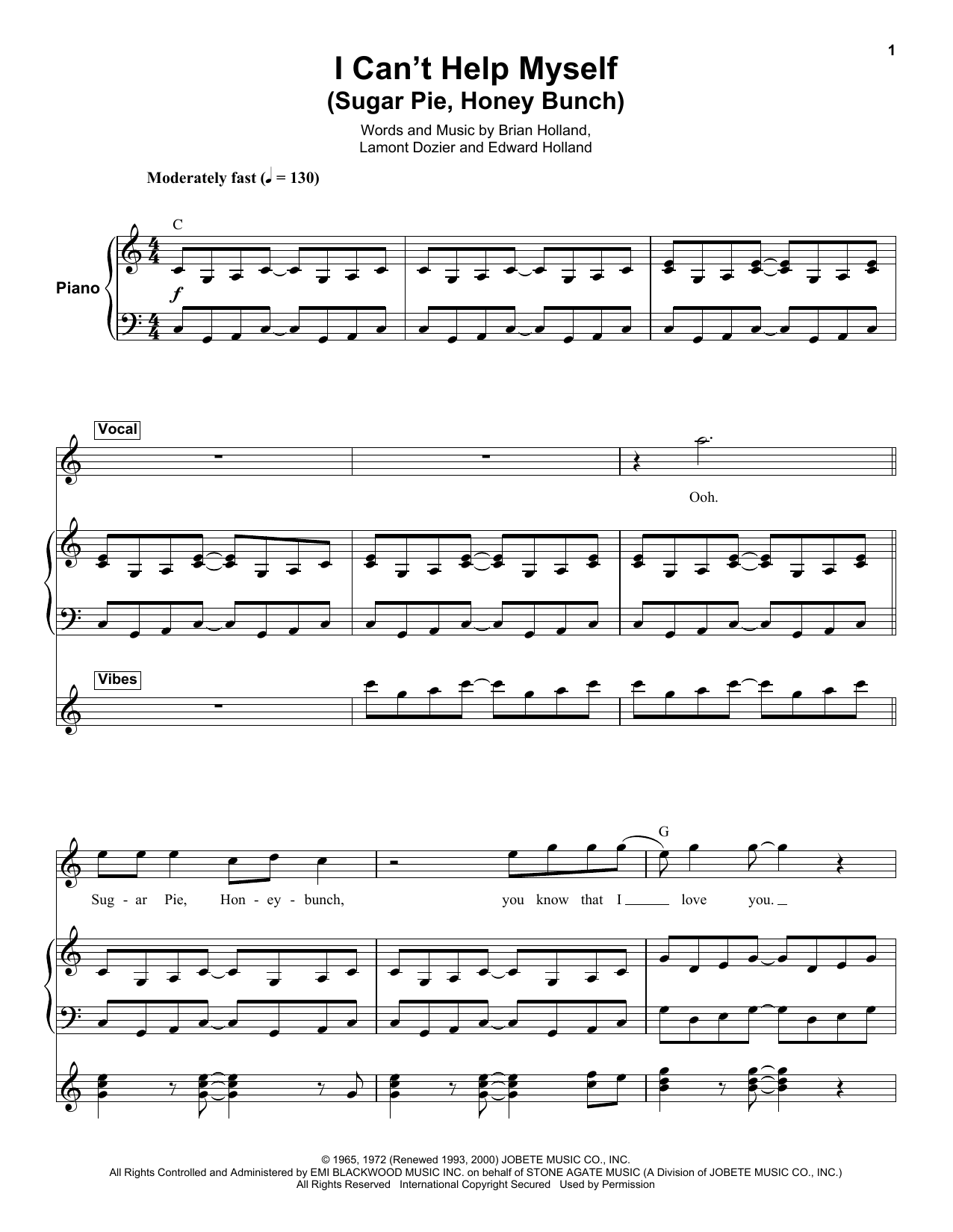 Product gallery: Page 1 of 1 I Can't Help Myself (Sugar Pie, Honey Bunch), The Four Tops