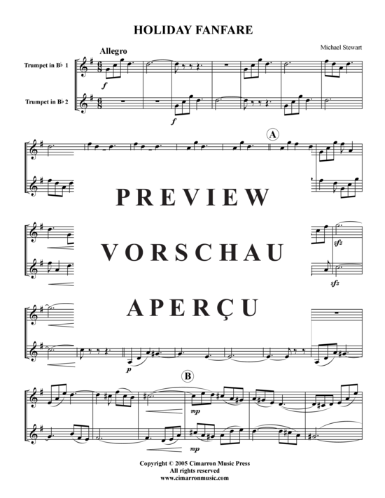 Produktgalerie: Seite 2 von 3 Holiday Fanfare , , (2x Trompete)