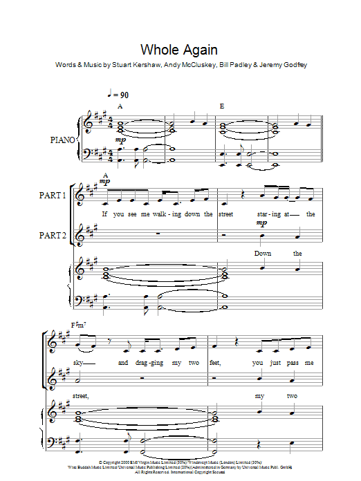 Product picture to: Whole Again (arr. Rick Hein)