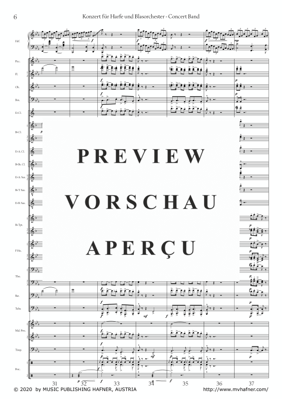 Product gallery: Page 11 of 11 Konzert für Harfe und Blasorchester, , (large wind orchestra and harp solo)