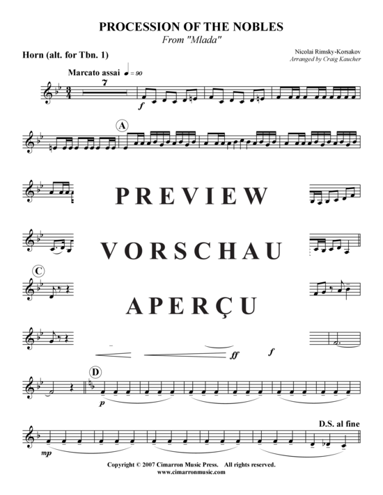 Produktgalerie: Seite 6 von 9 Procession of the Nobles , , (Blechbläserquartett)