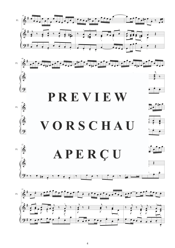 Product gallery: Page 5 of 11 Flute Sonata in E minor BWV 1034, , Flute and Harpsichord/Piano