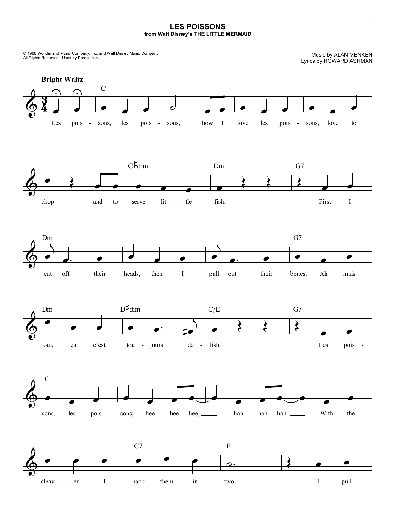 Produktbild zu: Les Poissons (from The Little Mermaid)