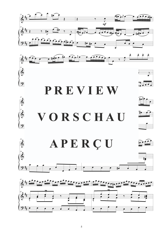 Product gallery: Page 6 of 11 Flöten Sonate Nr. 1 in H-Moll BWV 1030, , Flute and Harpsichord/Piano