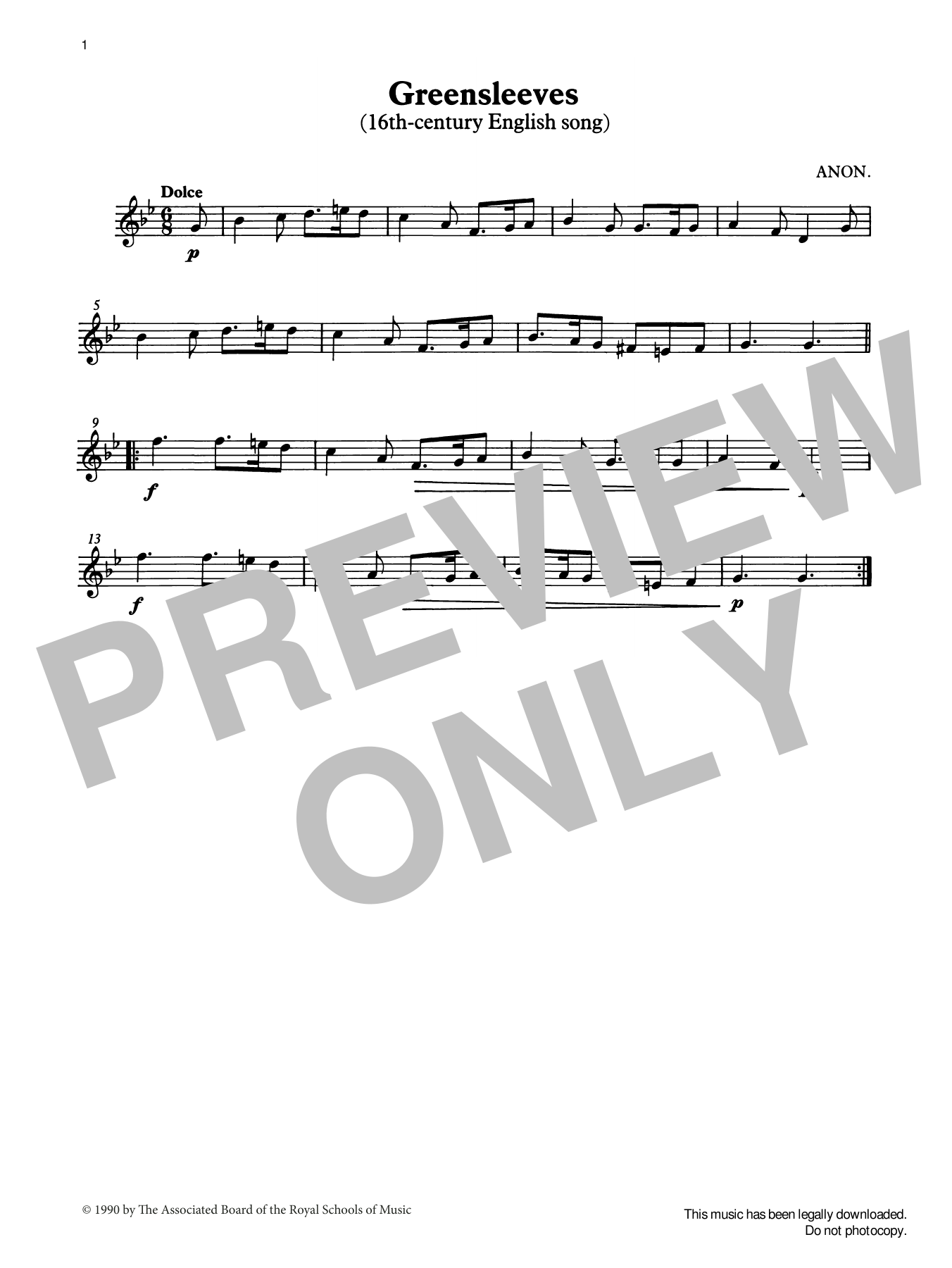 Produktgalerie: Seite 1 von 1 Greensleeves from Graded Music for Tuned Percussion, Book II, Trad. English, Percussion