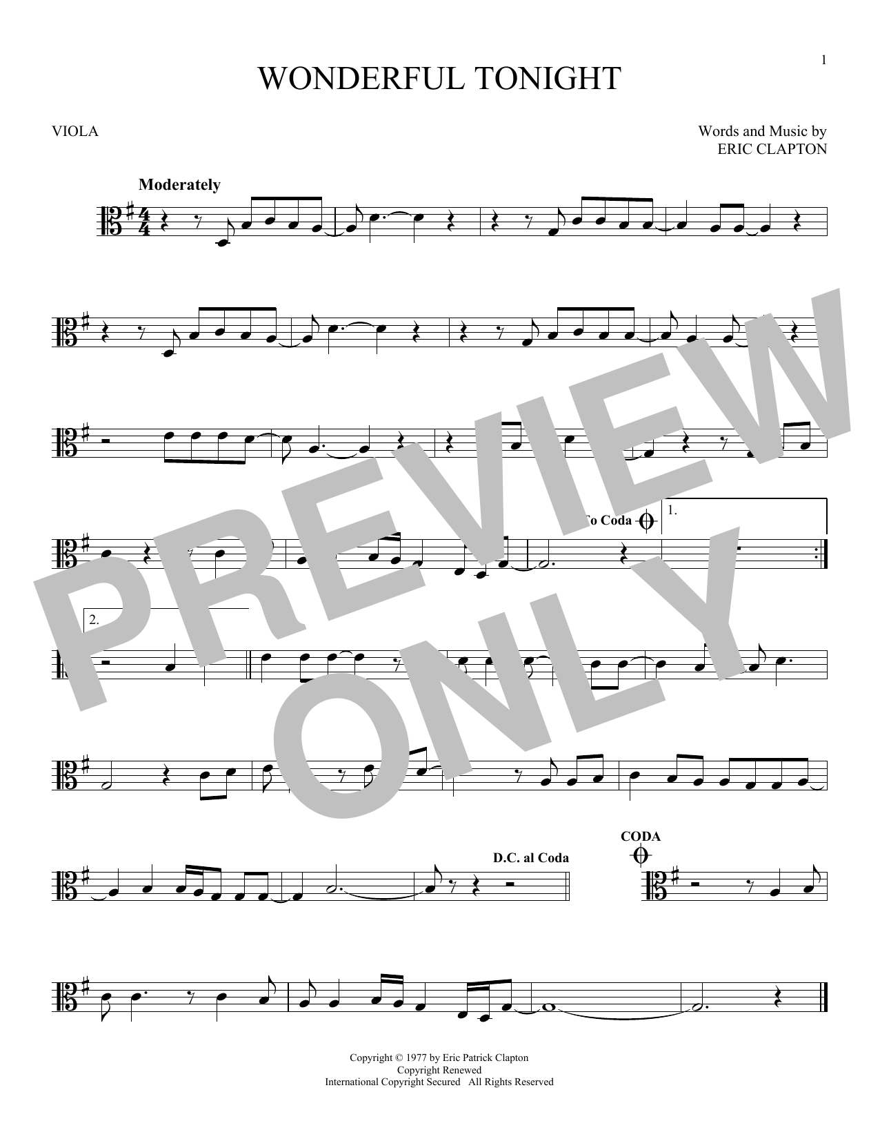 Product gallery: Page 1 of 1 Wonderful Tonight, Eric Clapton