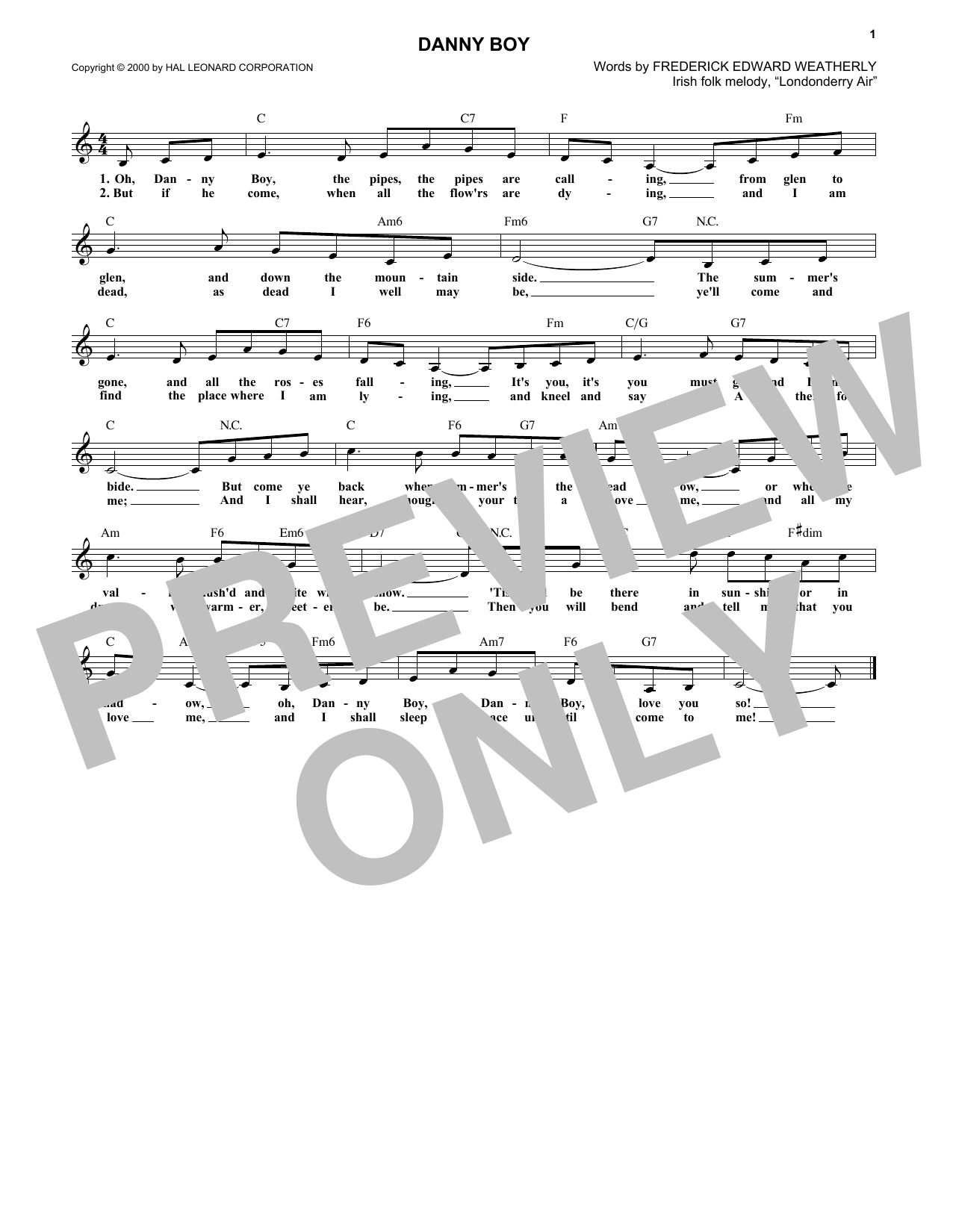 Product gallery: Page 1 of 1 Danny Boy, Traditional Irish