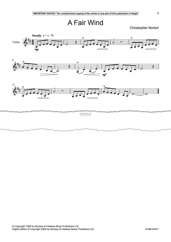 Produktgalerie: Seite 1 von 1 A Fair Wind, Christopher Norton, Klavier, Violine