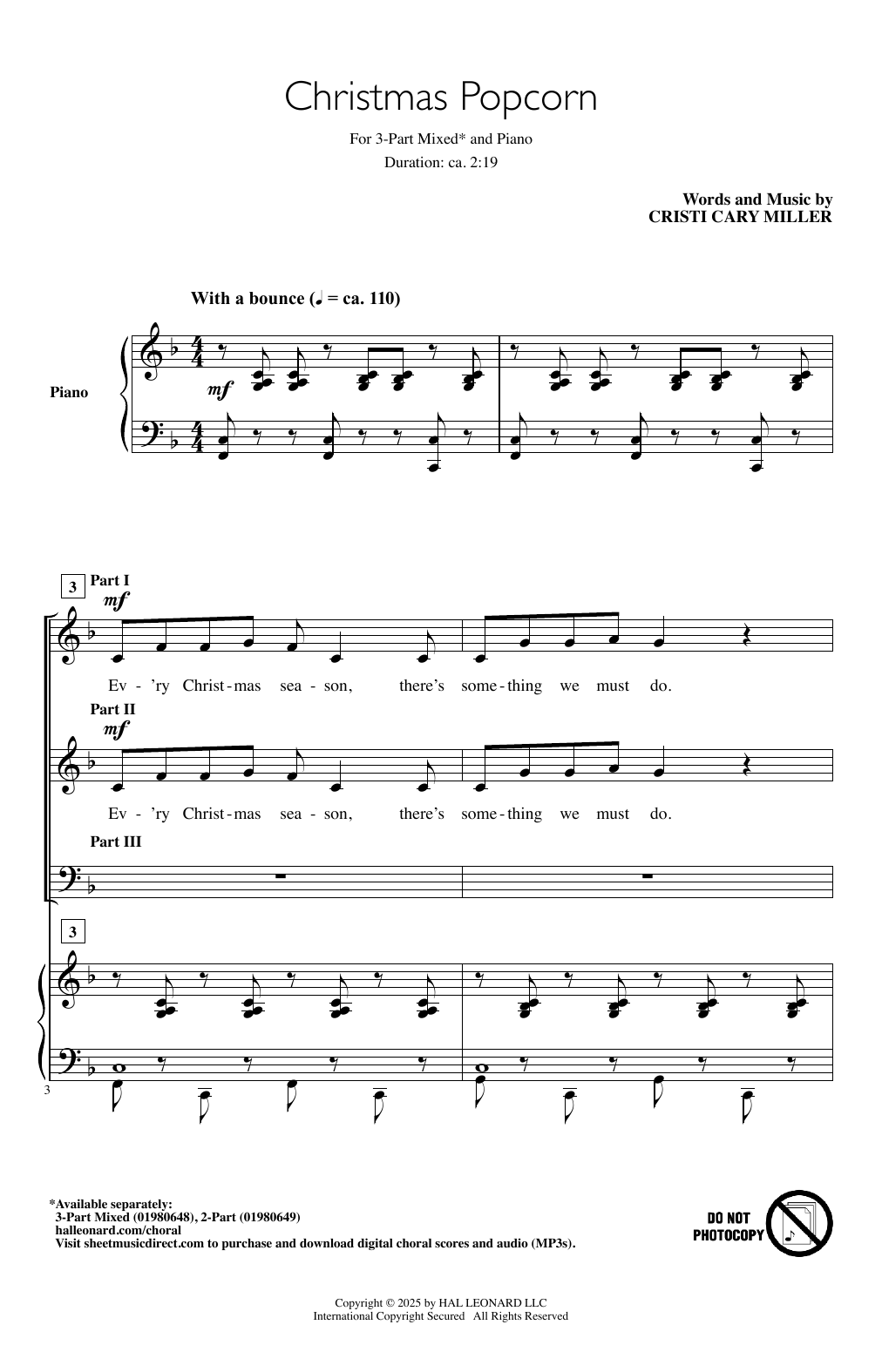 Produktgalerie: Seite 1 von 1 Christmas Popcorn, Cristi Cary Miller, Chor