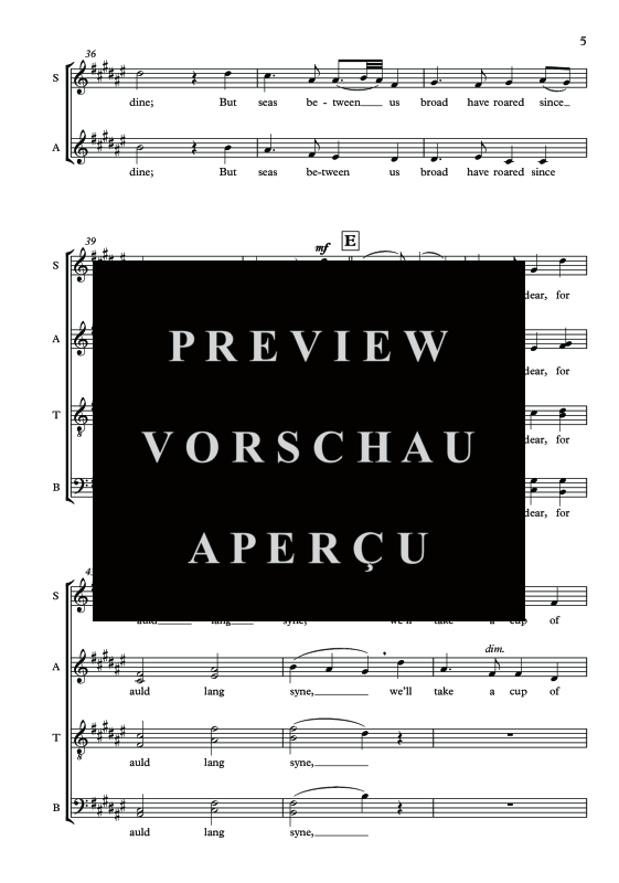 Produktgalerie: Seite 8 von 11 Auld Lang Syne, , Sopran Solo und Gemischter Chor