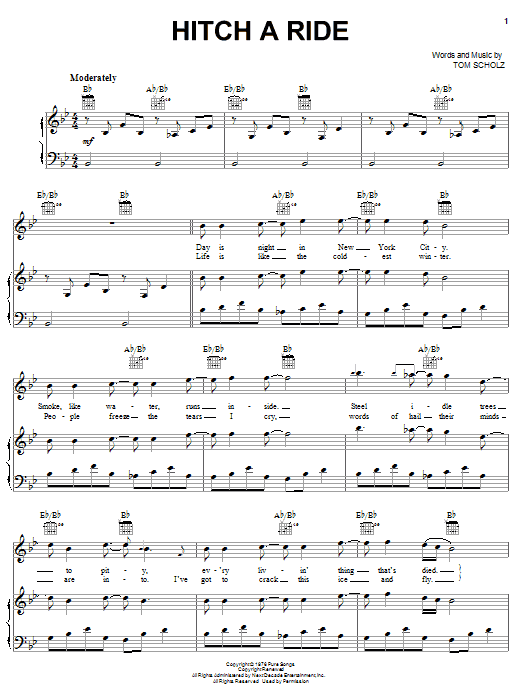 Produktgalerie: Seite 1 von 1 Hitch A Ride, Boston, Gesang, Gitarre, Klavier