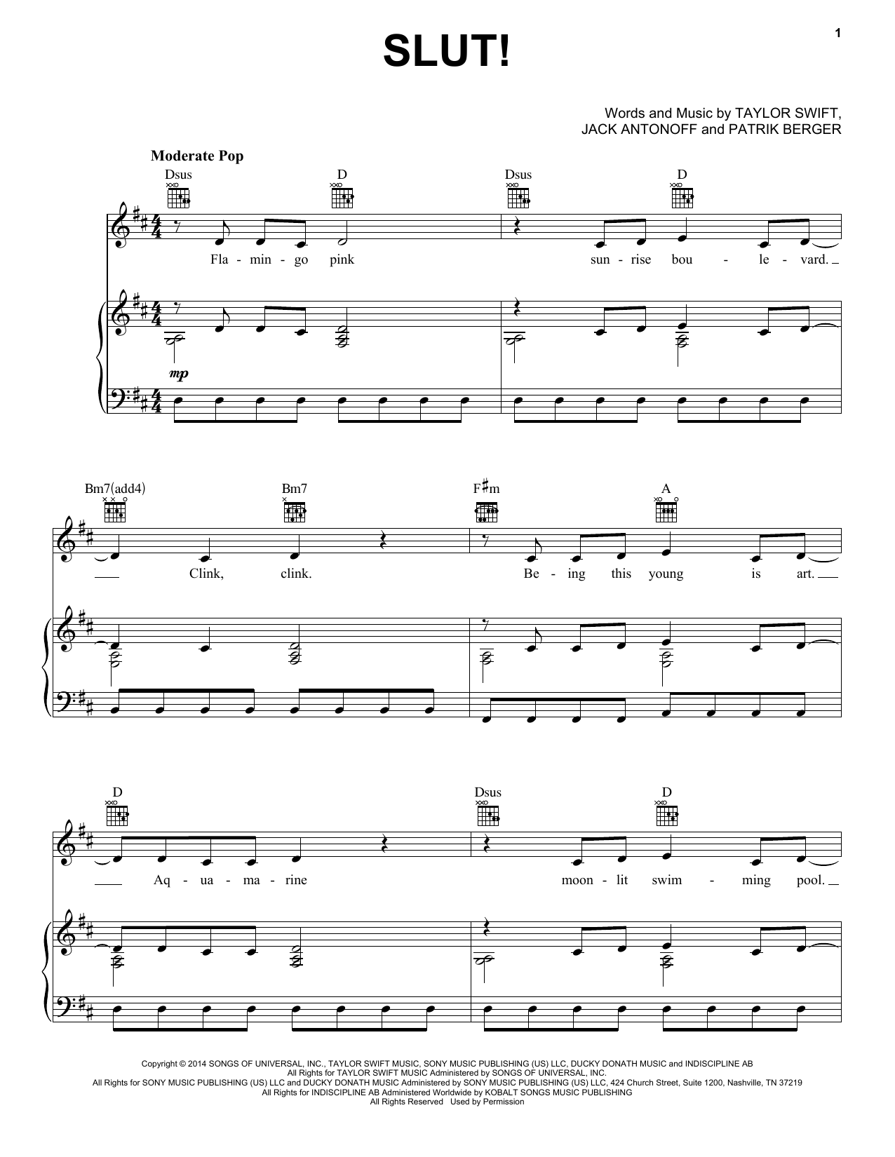 Produktbild zu: Slut! (Taylor's Version) (From The Vault)