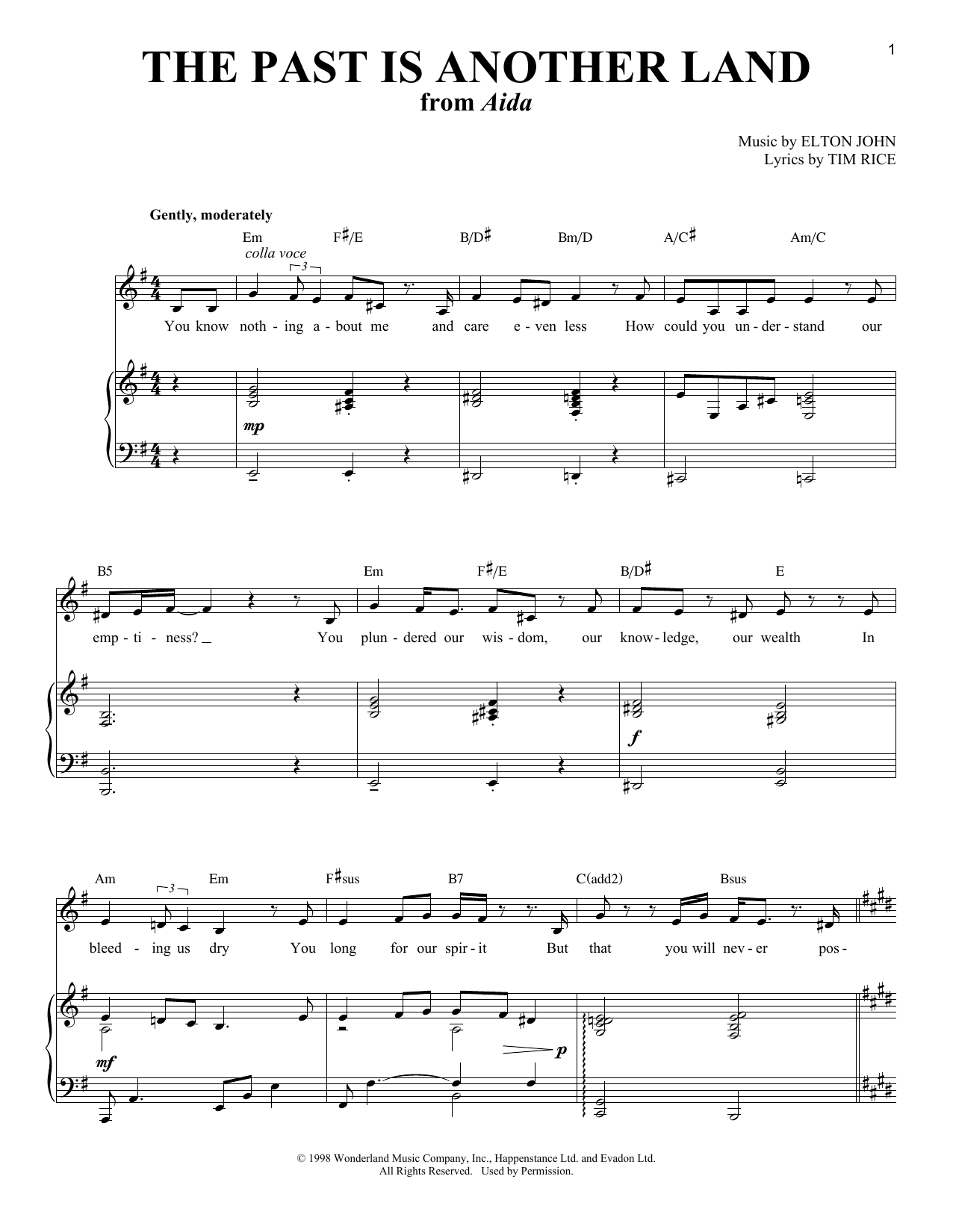 Produktbild zu: The Past Is Another Land (from Aida)