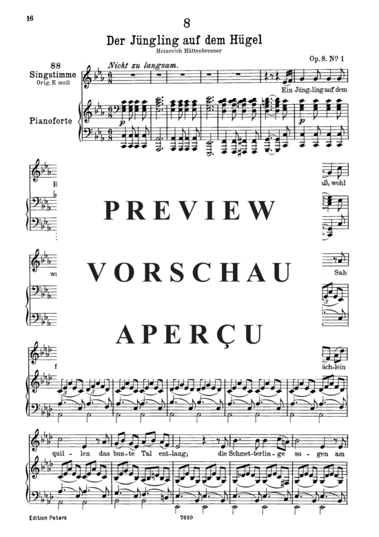 Product gallery: Page 2 of 4 Der Jüngling auf dem Hügel D.702, , Low Voice and Piano