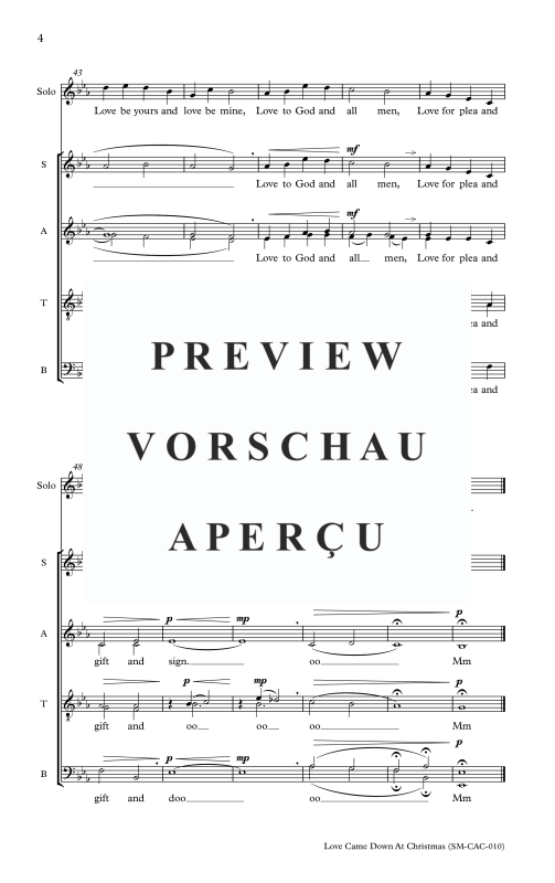 Produktgalerie: Seite 7 von 9 Love came down at Christmas, , Sopran Solo und Gemischter Chor SATB divisi