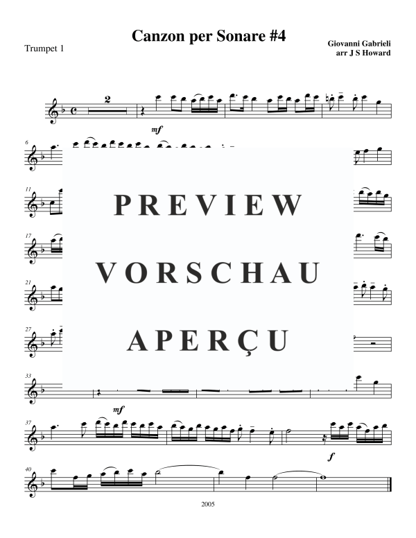 Product gallery: Page 9 of 11 Canzon per Sonare #4, , Trumpet Quintet