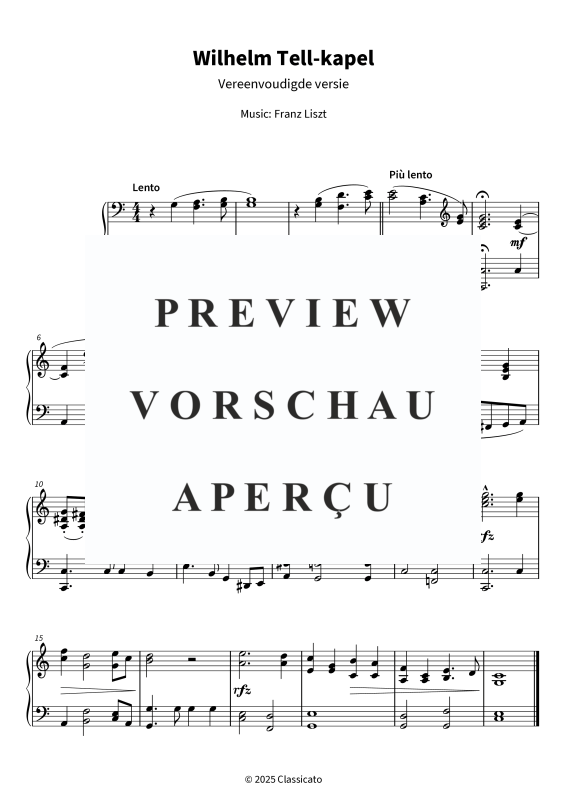 Product gallery: Page 5 of 5 Wilhelm Tell-kapel - Vereenvoudigde versie, , Piano Solo