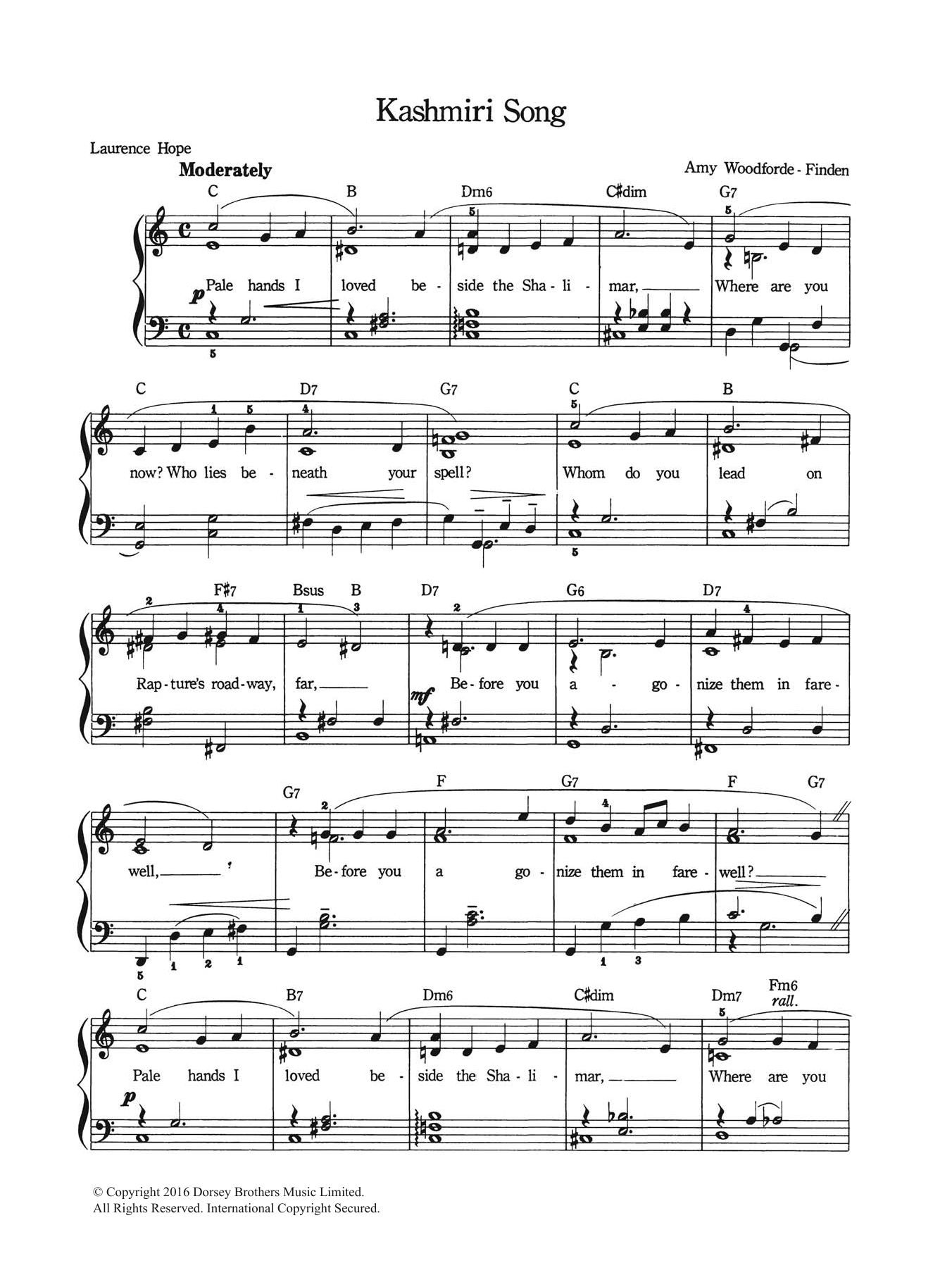 Product gallery: Page 1 of 1 Kashmiri Song, Amy Woodforde-Finden