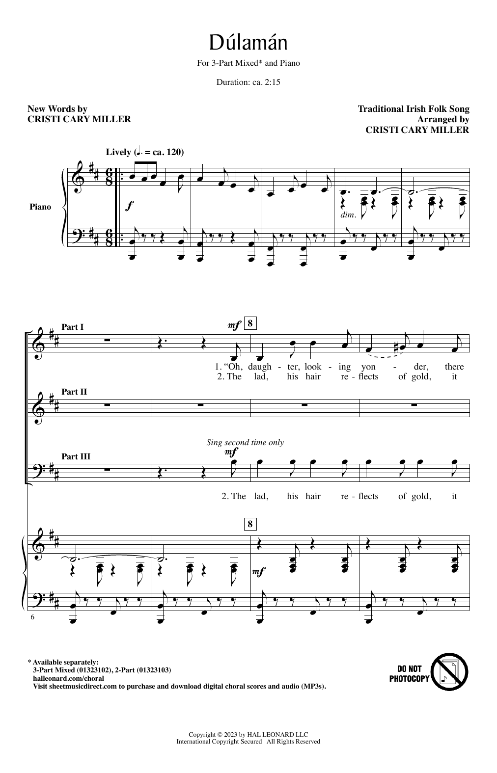 Produktbild zu: Dúlamán (arr. Cristi Cary Miller)