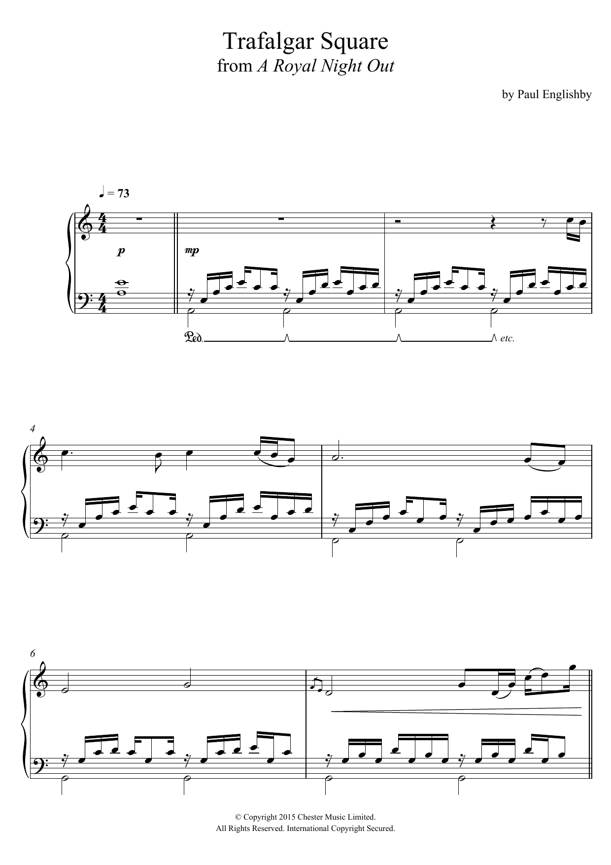 Produktbild zu: Trafalgar Square (From 'A Royal Night Out')
