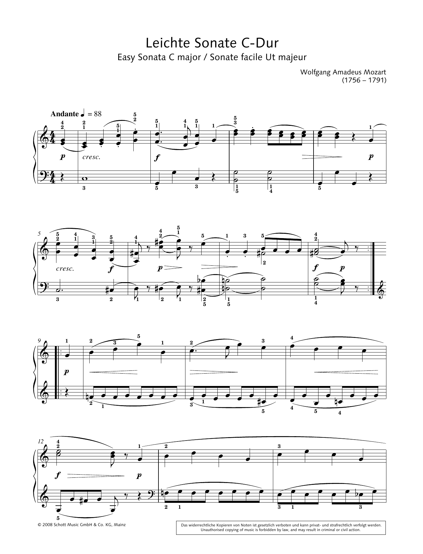 Product gallery: Page 1 of 1 Easy Sonata in C major, Hans-Gunter Heumann