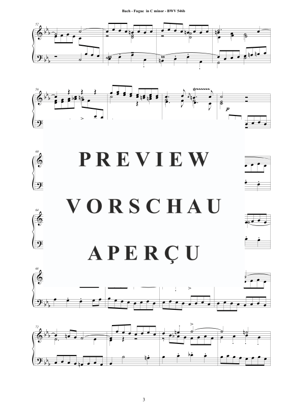 Produktgalerie: Seite 4 von 8 Fuge in C-Moll BWV 546b, , Klavier Solo