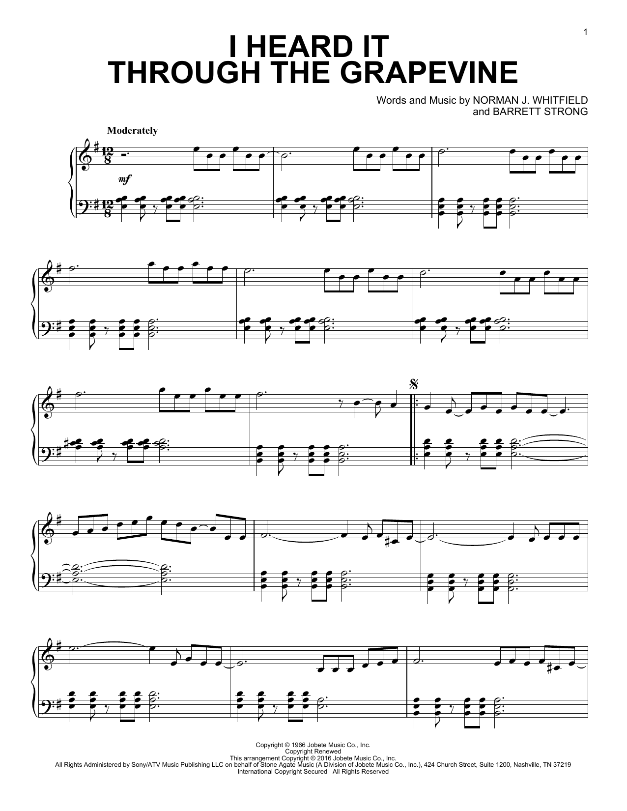Product gallery: Page 1 of 1 I Heard It Through The Grapevine [Jazz version], Marvin Gaye