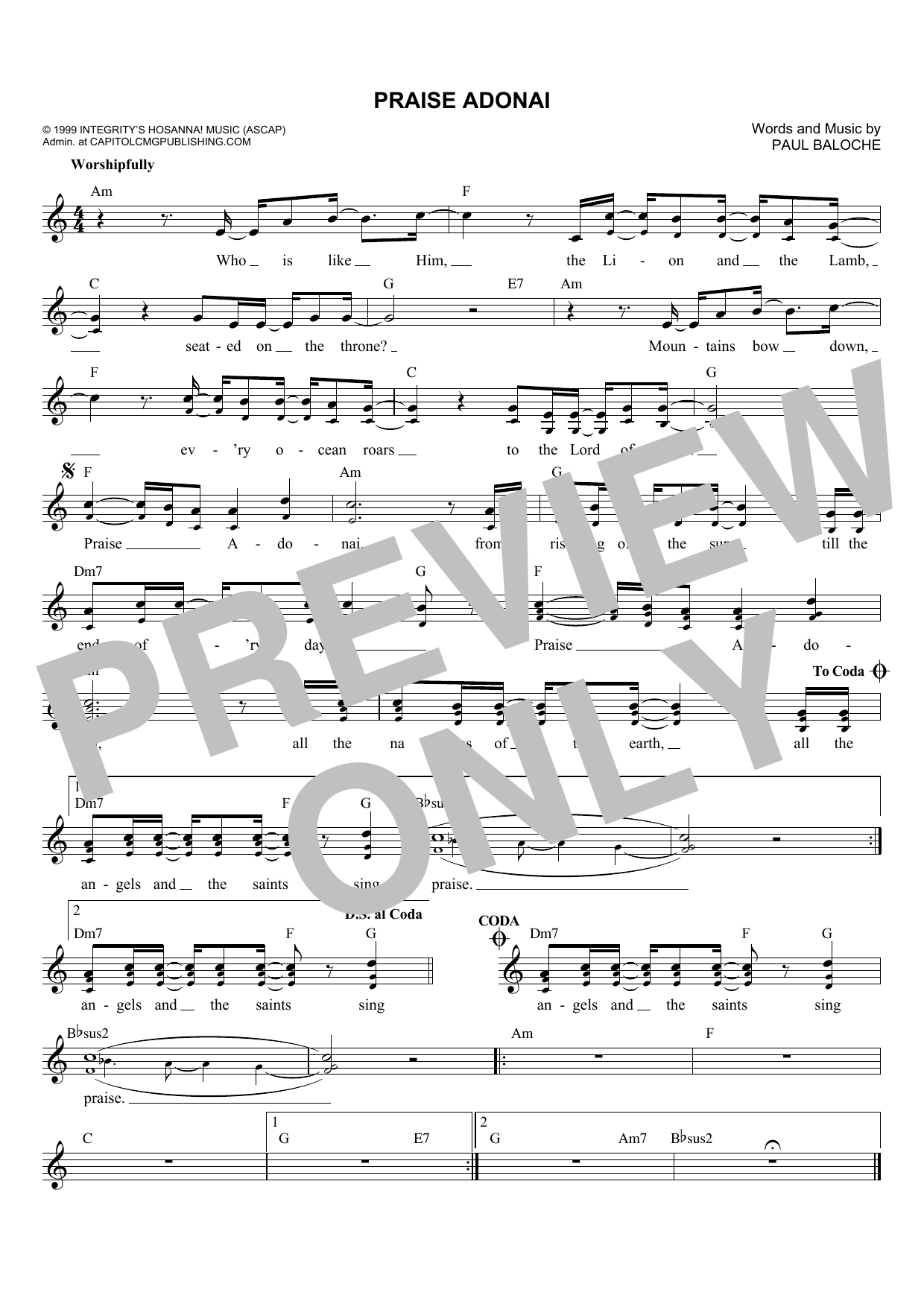 Produktbild zu: Praise Adonai