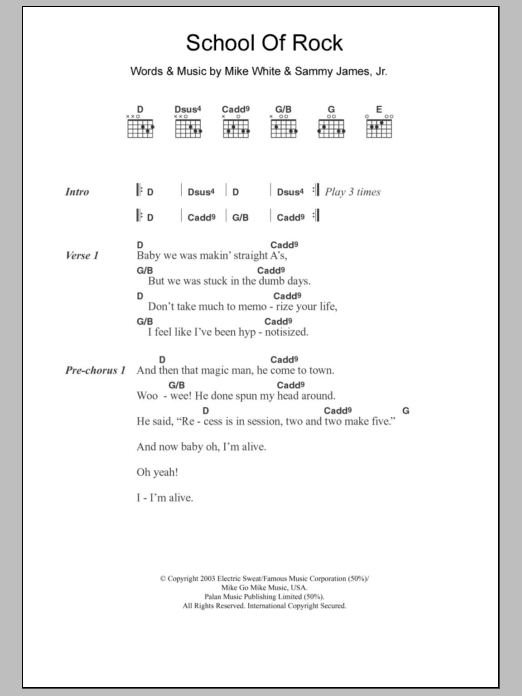 Product picture to: School Of Rock (from School of Rock: The Musical)