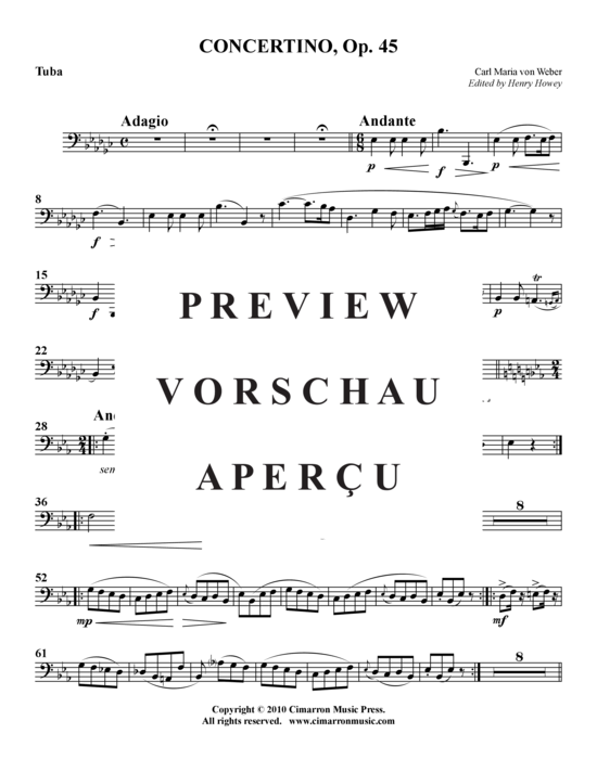 Product gallery: Page 19 of 21 Concertino, Op. 45 , , (tuba + piano)