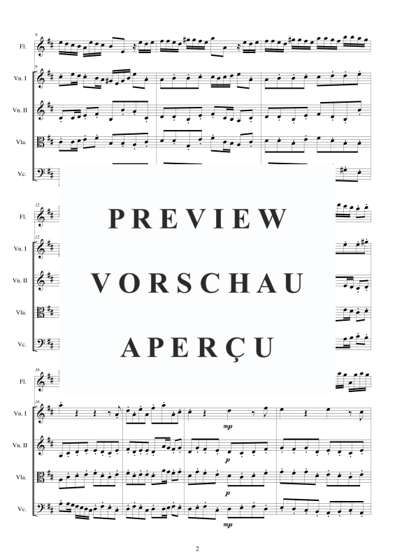 Produktgalerie: Seite 3 von 11 Concerto No.3 to 5 in D-Dur Op.5, , Querflöte Solo und Streicher Ensemble