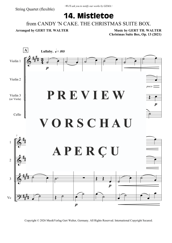 Produktgalerie: Seite 2 von 8 Mistletoe, , Streicher Quartett