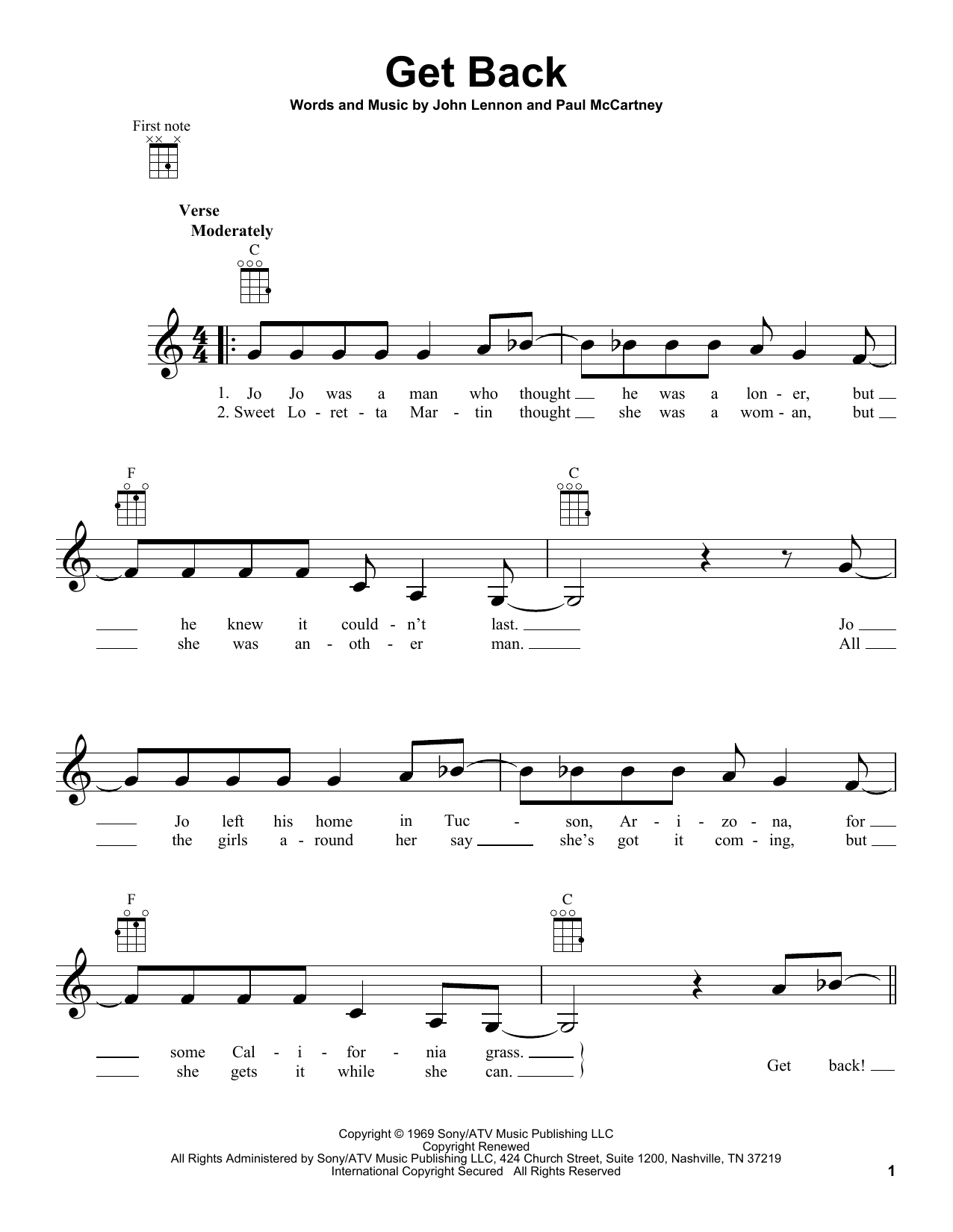 Product gallery: Page 1 of 1 Get Back, The Beatles