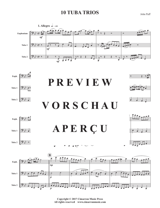 gallery: 10 Trios für Euphonium und zwei Tubas , , (Blechbläser Trio)