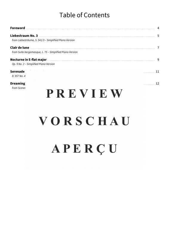 Produktgalerie: Seite 5 von 11 Romantic Reveries - Tender, easy-to-play piano pieces about love and longing, , Klavier Solo
