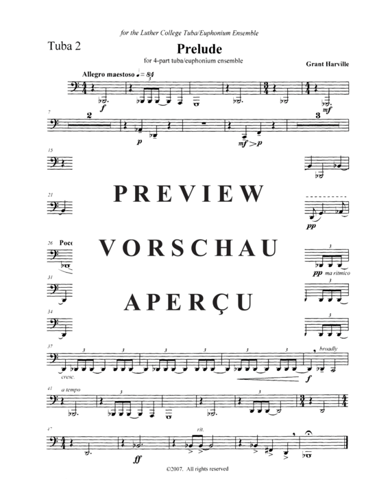 Product gallery: Page 13 of 13 Prelude , , (Tuba Quartett EETT)