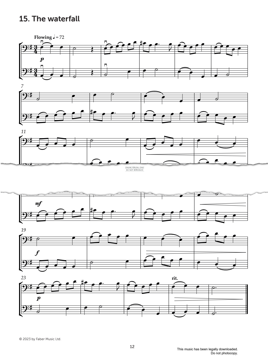 gallery: The Waterfall, Mark Wilson, Violoncello