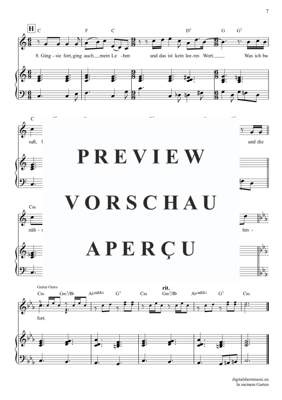 Product gallery: Page 8 of 11 In Meinem Garten, Mey, Reinhard, Gesang mit Klavierbegleitung