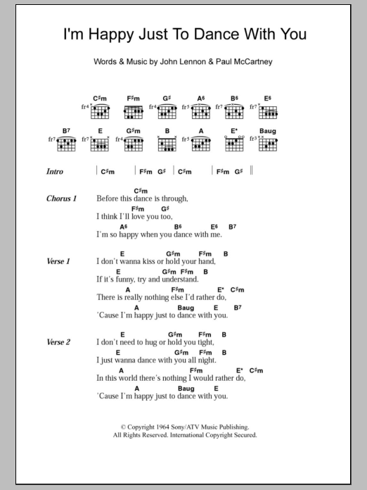 Product gallery: Page 1 of 1 I'm Happy Just To Dance With You, The Beatles