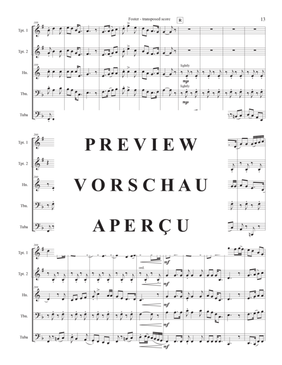 Produktgalerie: Seite 16 von 21 Tribute to Stephen Foster , , (Blechbläserquintett)