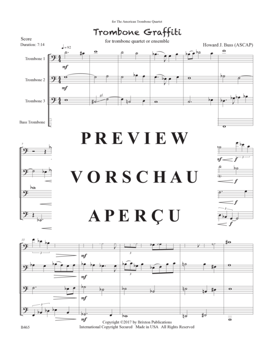 Product gallery: Page 4 of 21 Trombone Graffiti , , (trombone quartet or ensemble)