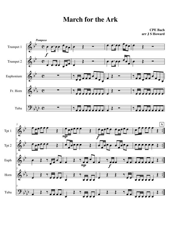 Produktgalerie: Seite 1 von 11 March For The Ark, , Blechbläser Quintett